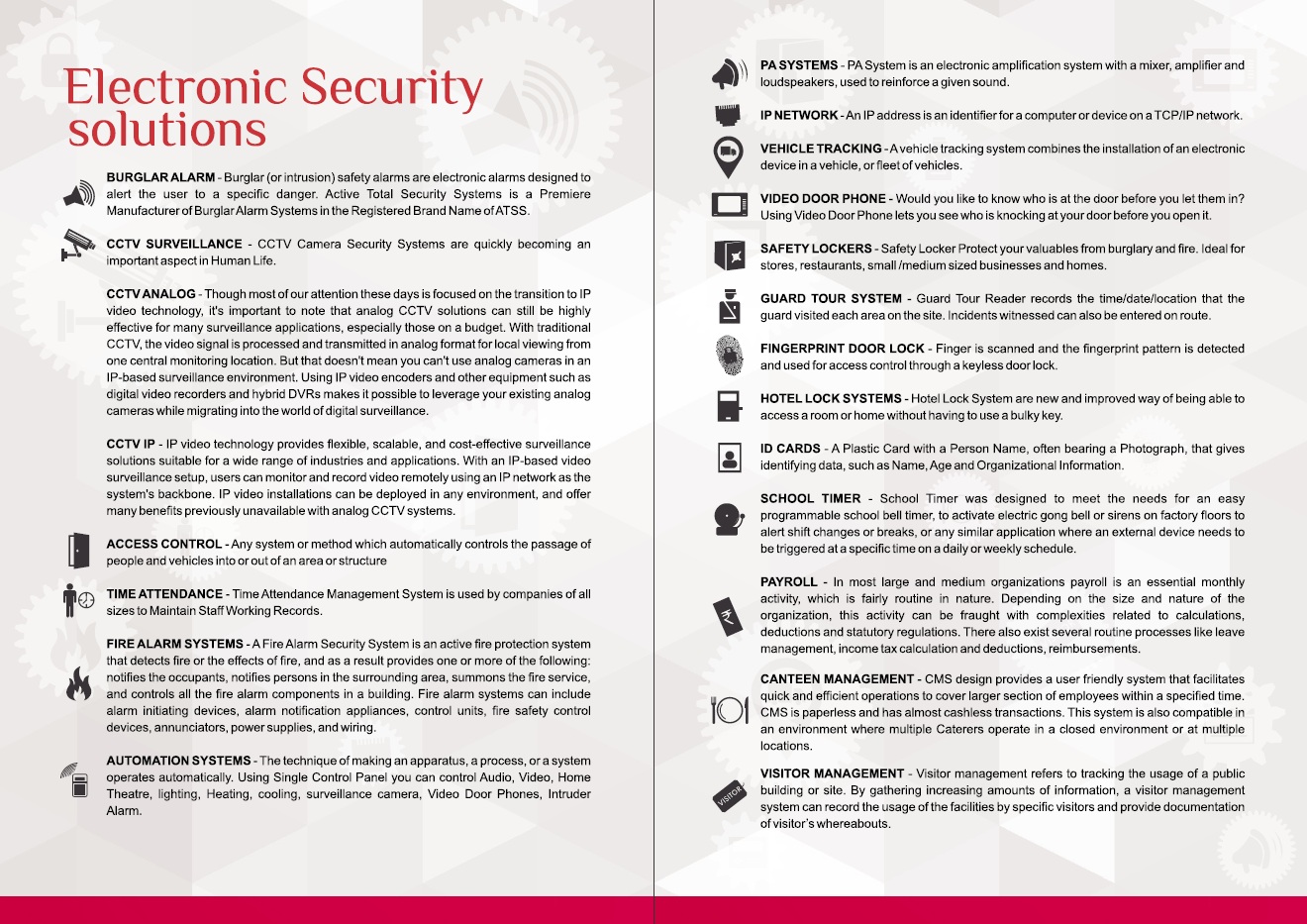 ATSSActive Total Security Systems Chennai India Electronic Security