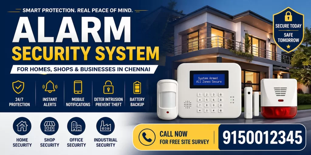 Alarm Security System in Chennai | Home & Shop Protection