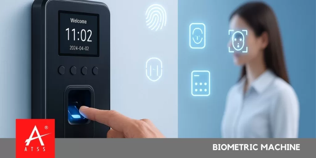 Biometric machine for attendance and security – fingerprint and face recognition device.